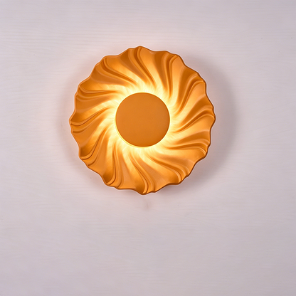 Modern Art Deco Resin Swirl-Shaped LED Wall Sconce Lamp