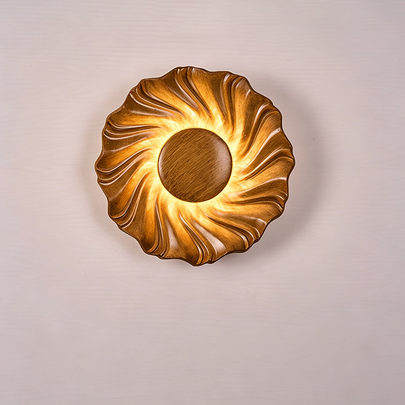 Modern Art Deco Resin Swirl-Shaped LED Wall Sconce Lamp