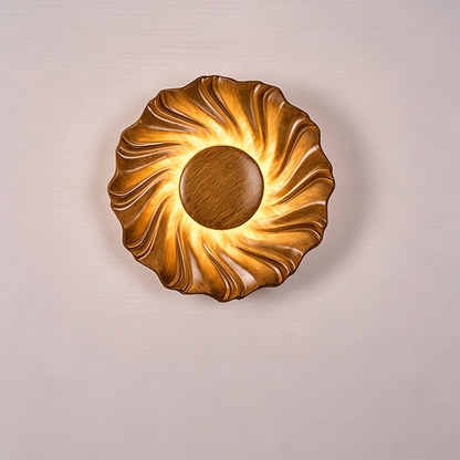 Modern Art Deco Resin Swirl-Shaped LED Wall Sconce Lamp