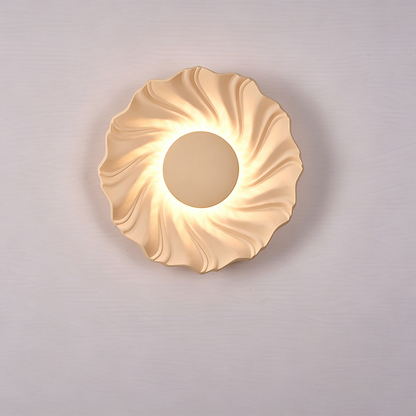 Modern Art Deco Resin Swirl-Shaped LED Wall Sconce Lamp