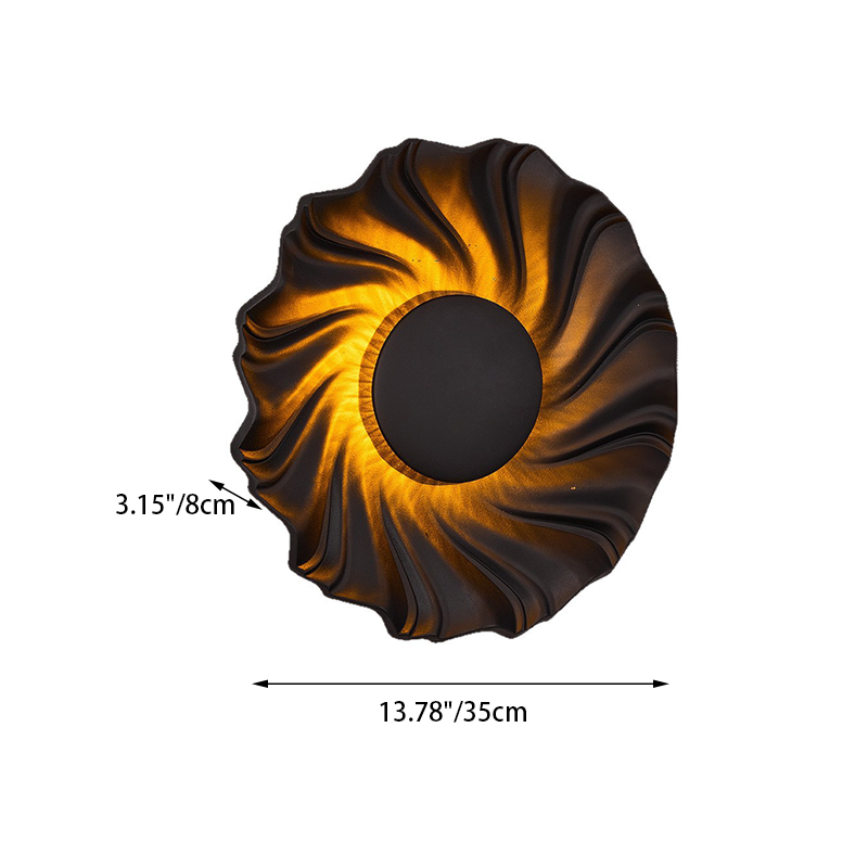 Modern Art Deco Resin Swirl-Shaped LED Wall Sconce Lamp