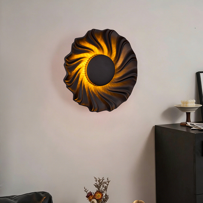Modern Art Deco Resin Swirl-Shaped LED Wall Sconce Lamp