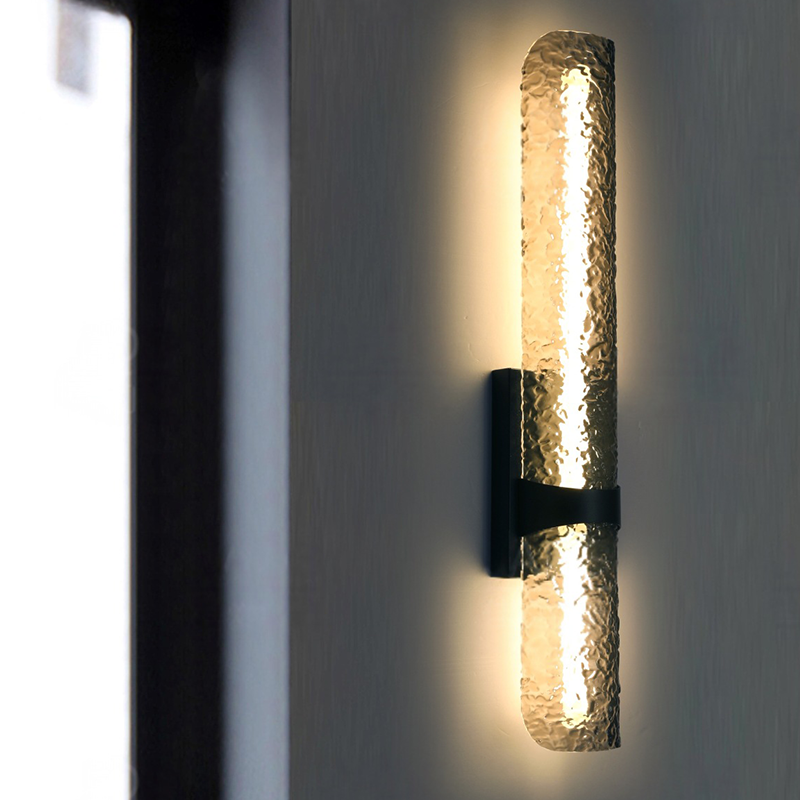 Scandinavian Water Wave Cylinder LED Wall Sconce Lamp