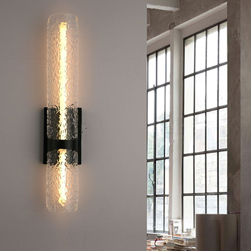Scandinavian Water Wave Cylinder LED Wall Sconce Lamp