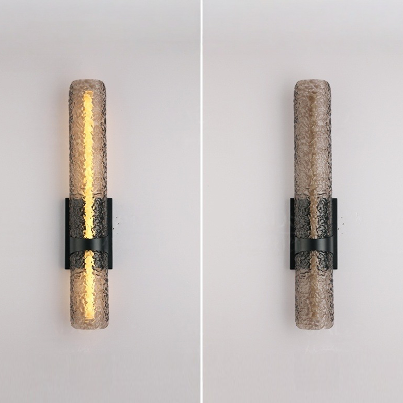 Scandinavian Water Wave Cylinder LED Wall Sconce Lamp