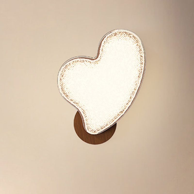 Nordic Hardware Acrylic Heart-Shaped LED Wall Sconce Lamp