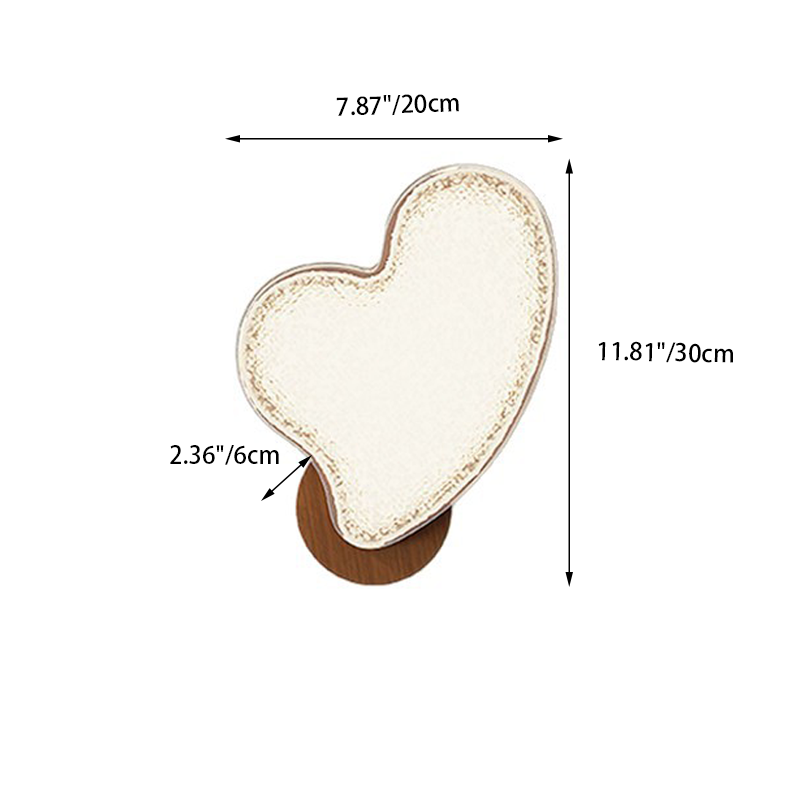 Nordic Hardware Acrylic Heart-Shaped LED Wall Sconce Lamp