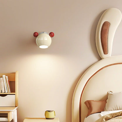 Creative Iron Cartoon Bear Kids LED Wall Sconce Lamp