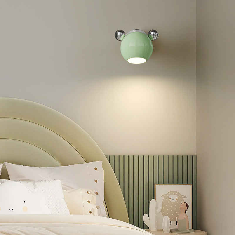 Creative Iron Cartoon Bear Kids LED Wall Sconce Lamp