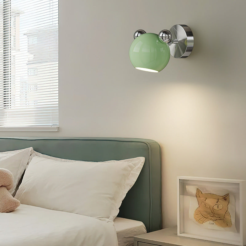 Creative Iron Cartoon Bear Kids LED Wall Sconce Lamp