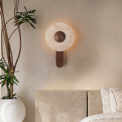 Shabby Wood Geometric Combined Shape LED Wall Sconce Lamp