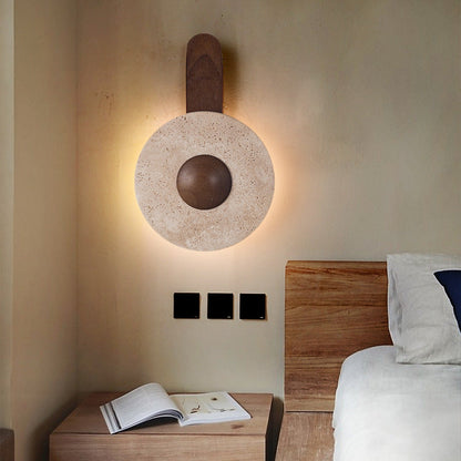 Shabby Wood Geometric Combined Shape LED Wall Sconce Lamp