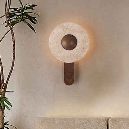 Shabby Wood Geometric Combined Shape LED Wall Sconce Lamp