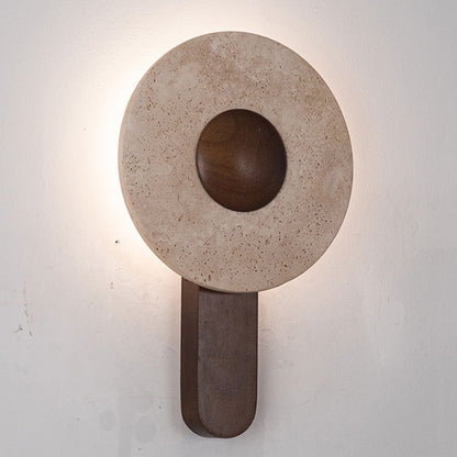 Shabby Wood Geometric Combined Shape LED Wall Sconce Lamp