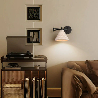 Yellow Cylinder & Truncated Cone 1-Light Wall Sconce Lamp