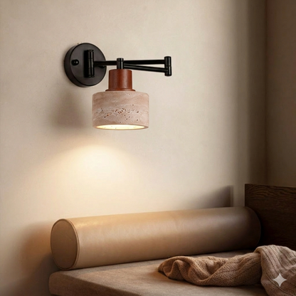 Yellow Cylinder & Truncated Cone 1-Light Wall Sconce Lamp