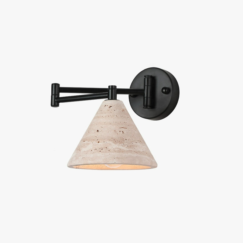 Yellow Cylinder & Truncated Cone 1-Light Wall Sconce Lamp