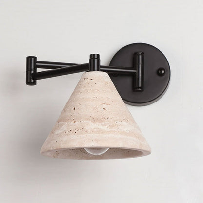 Yellow Cylinder & Truncated Cone 1-Light Wall Sconce Lamp
