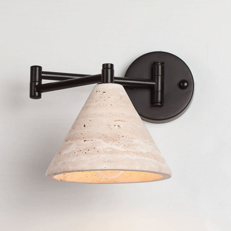 Yellow Cylinder & Truncated Cone 1-Light Wall Sconce Lamp