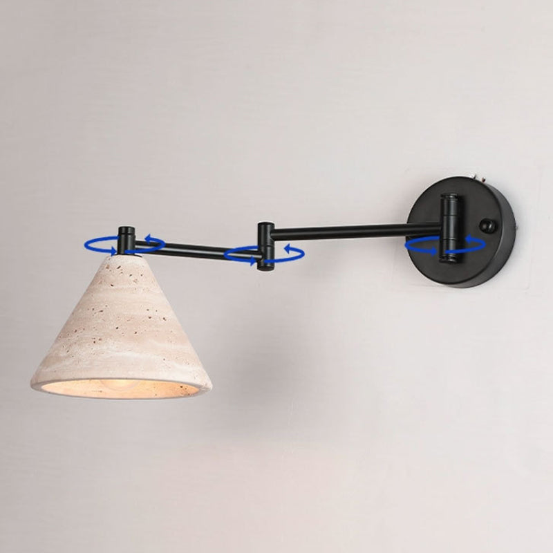 Yellow Cylinder & Truncated Cone 1-Light Wall Sconce Lamp