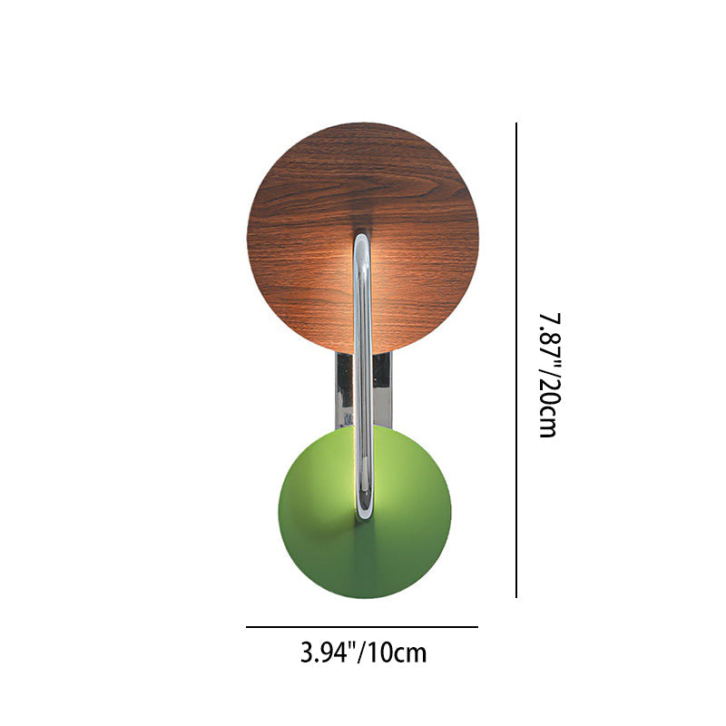 French Iron Aluminum Acrylic Round LED Wall Sconce Lamp