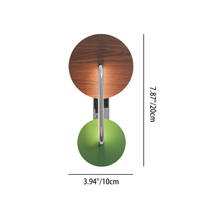 French Iron Aluminum Acrylic Round LED Wall Sconce Lamp