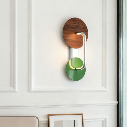 French Iron Aluminum Acrylic Round LED Wall Sconce Lamp
