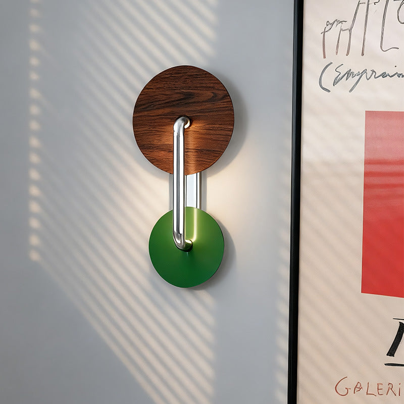 French Iron Aluminum Acrylic Round LED Wall Sconce Lamp