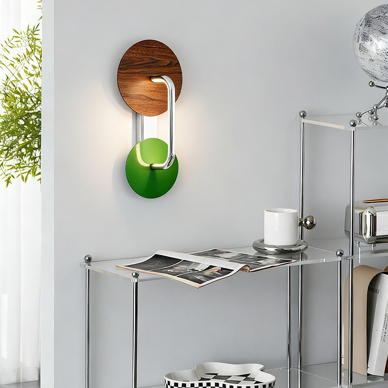 French Iron Aluminum Acrylic Round LED Wall Sconce Lamp