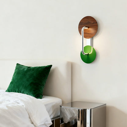 French Iron Aluminum Acrylic Round LED Wall Sconce Lamp