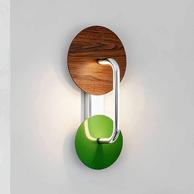French Iron Aluminum Acrylic Round LED Wall Sconce Lamp