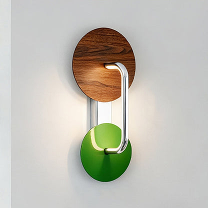 French Iron Aluminum Acrylic Round LED Wall Sconce Lamp