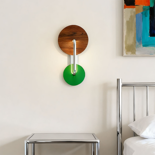 French Iron Aluminum Acrylic Round LED Wall Sconce Lamp