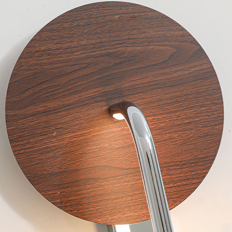 French Iron Aluminum Acrylic Round LED Wall Sconce Lamp
