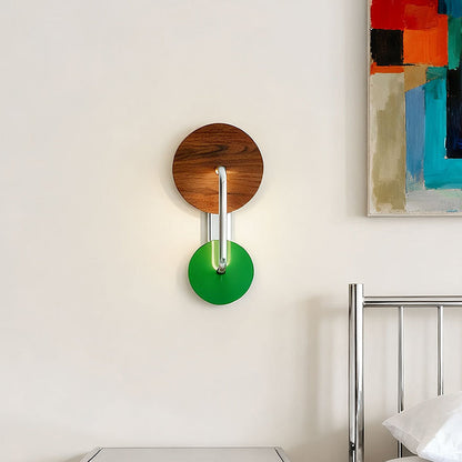 French Iron Aluminum Acrylic Round LED Wall Sconce Lamp