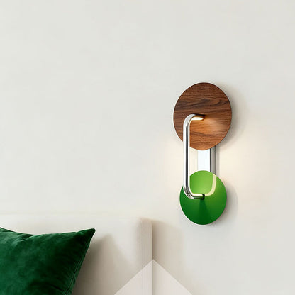 French Iron Aluminum Acrylic Round LED Wall Sconce Lamp
