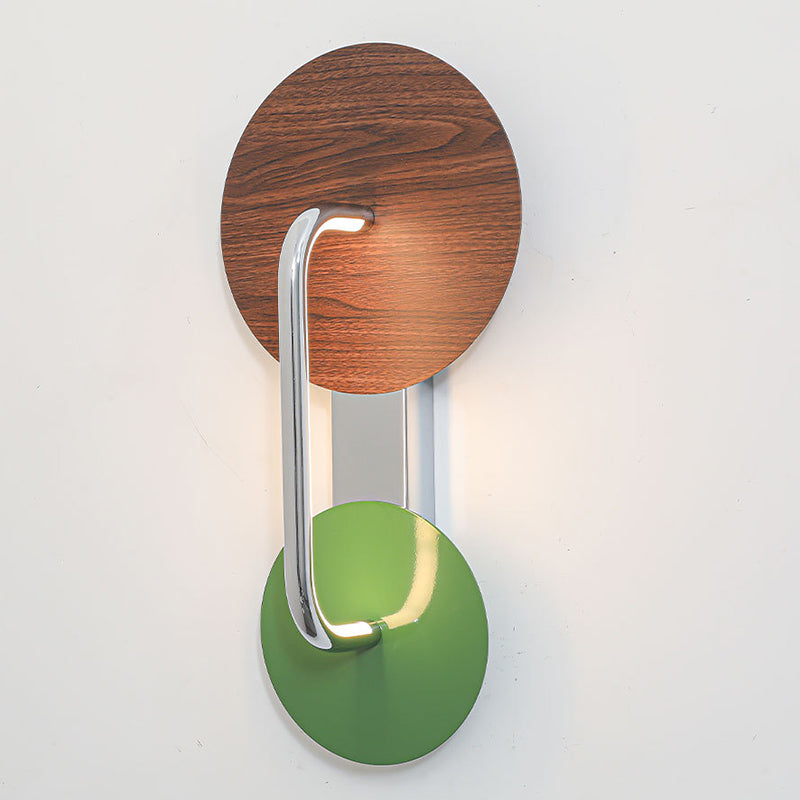 French Iron Aluminum Acrylic Round LED Wall Sconce Lamp