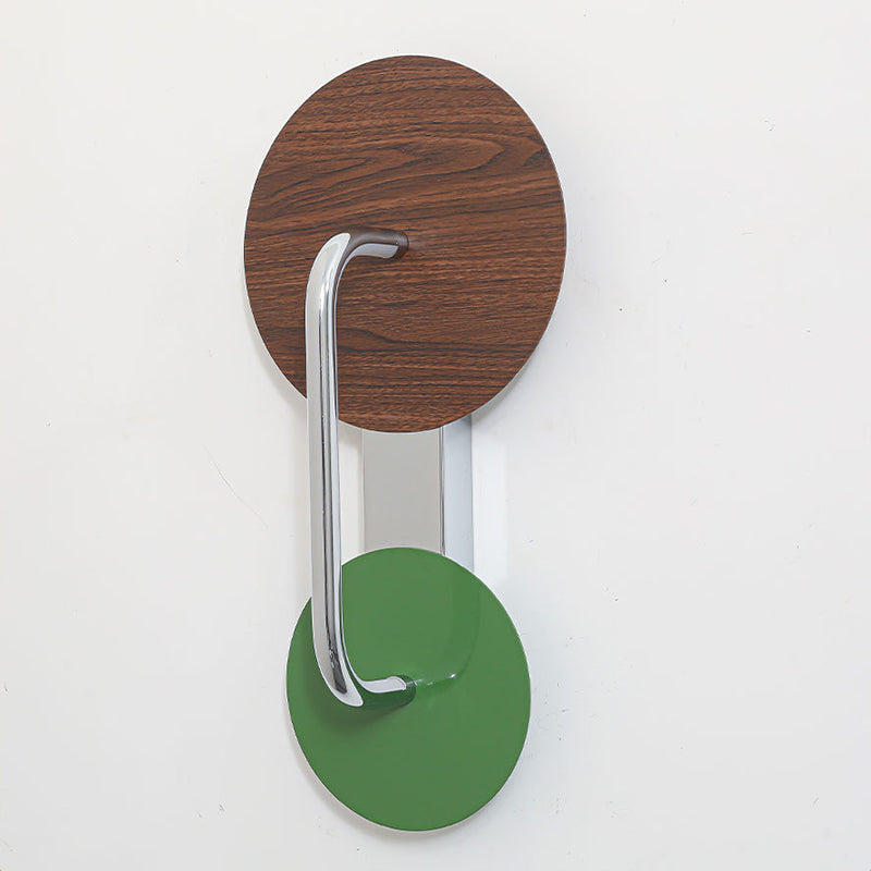 French Iron Aluminum Acrylic Round LED Wall Sconce Lamp