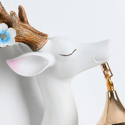 Deco Resin Crystal Deer Head Shape 1-Light Wall Sconce Lamp