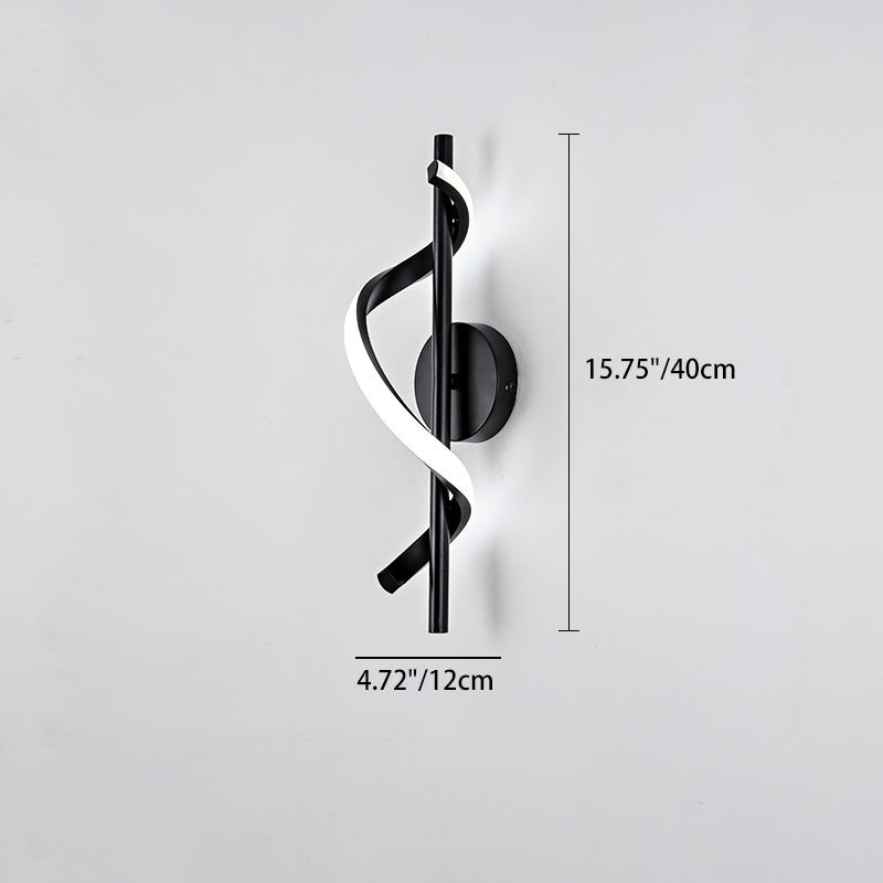 Nordic Silicone & Metal Curved S-Shape LED Wall Sconce Lamp