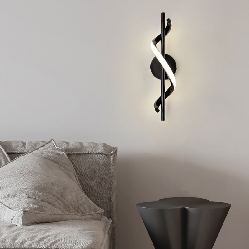 Nordic Silicone & Metal Curved S-Shape LED Wall Sconce Lamp