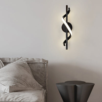 Nordic Silicone & Metal Curved S-Shape LED Wall Sconce Lamp