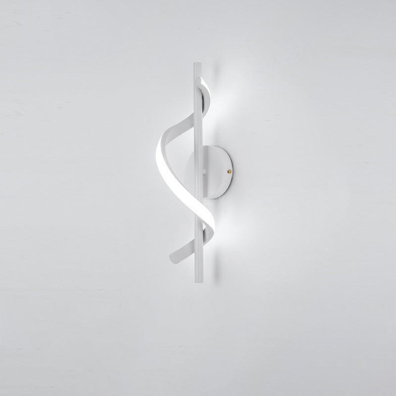 Nordic Silicone & Metal Curved S-Shape LED Wall Sconce Lamp
