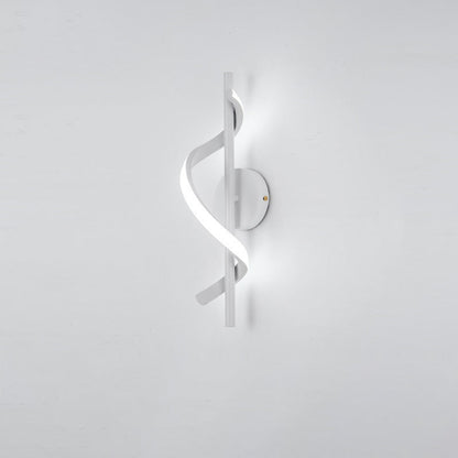 Nordic Silicone & Metal Curved S-Shape LED Wall Sconce Lamp