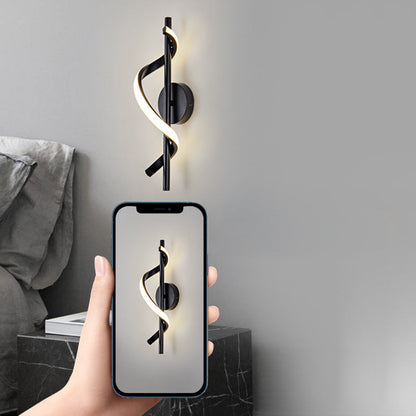 Nordic Silicone & Metal Curved S-Shape LED Wall Sconce Lamp