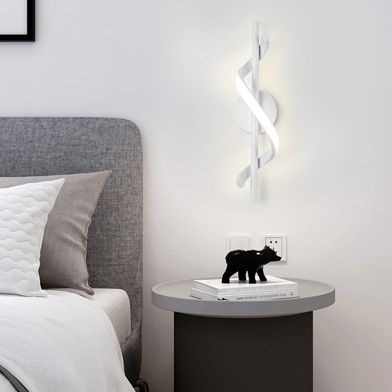 Nordic Silicone & Metal Curved S-Shape LED Wall Sconce Lamp