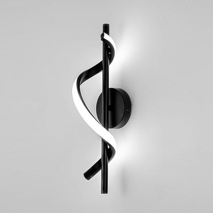 Nordic Silicone & Metal Curved S-Shape LED Wall Sconce Lamp