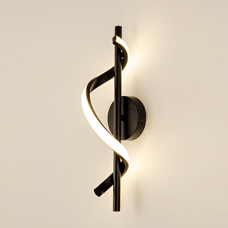 Nordic Silicone & Metal Curved S-Shape LED Wall Sconce Lamp