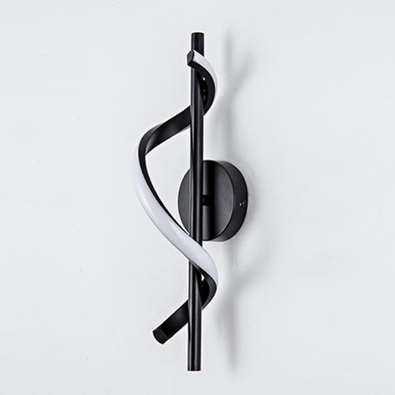 Nordic Silicone & Metal Curved S-Shape LED Wall Sconce Lamp