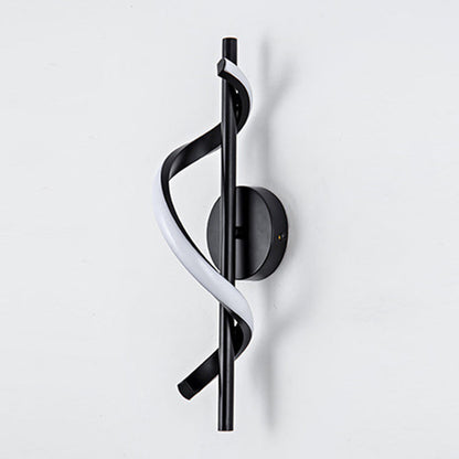 Nordic Silicone & Metal Curved S-Shape LED Wall Sconce Lamp